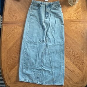 TOPSHOP DENIM MAXI SKIRT